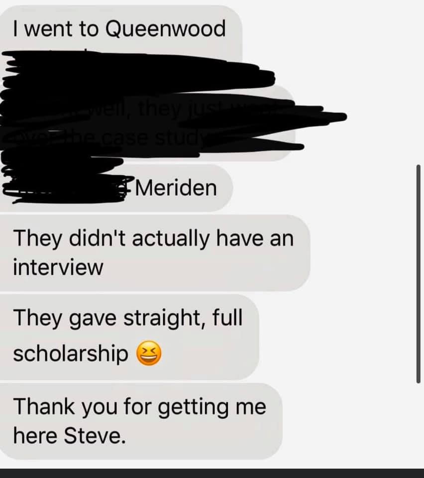 scholarly scholarship result with 100% at Queenwood
