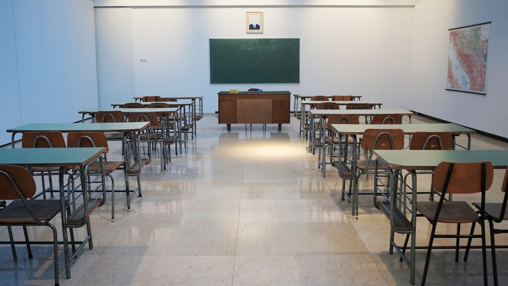 selective school and oc classroom without students