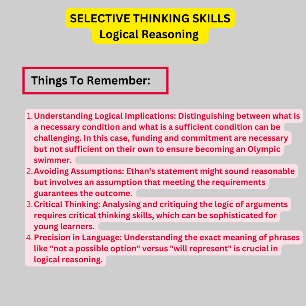 points to remember while solving logical reasoning questions for thinking skills exam