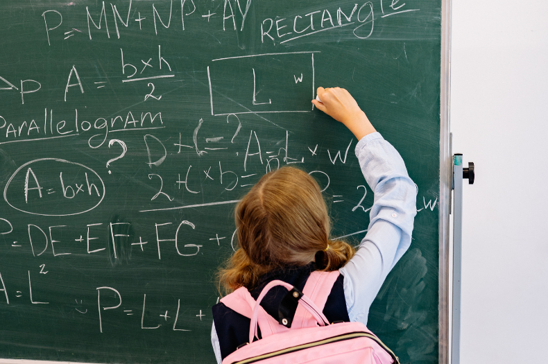 Student learning at desk