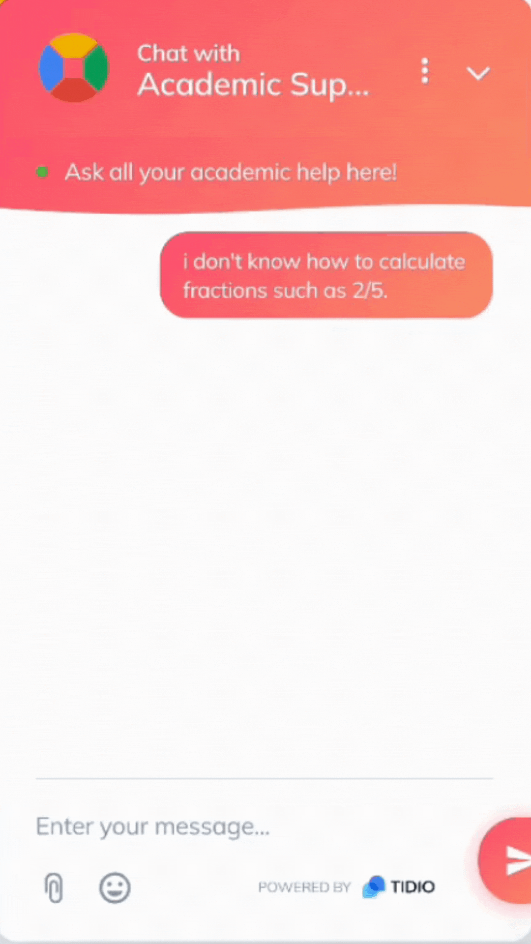 Scholarly Ask live chat answering a question about average and top scores in maths